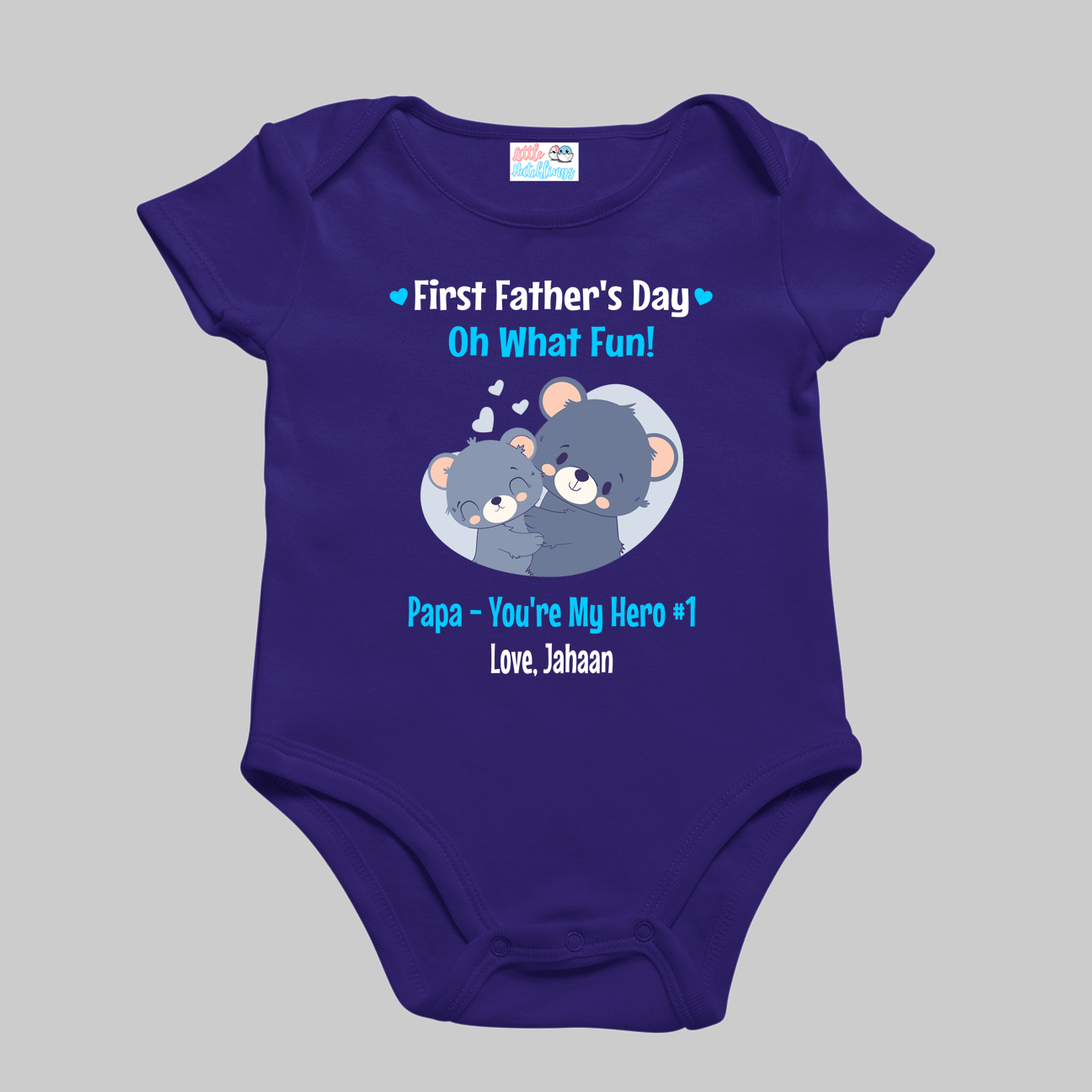 Oh What Fun First Father's Day Navy Blue