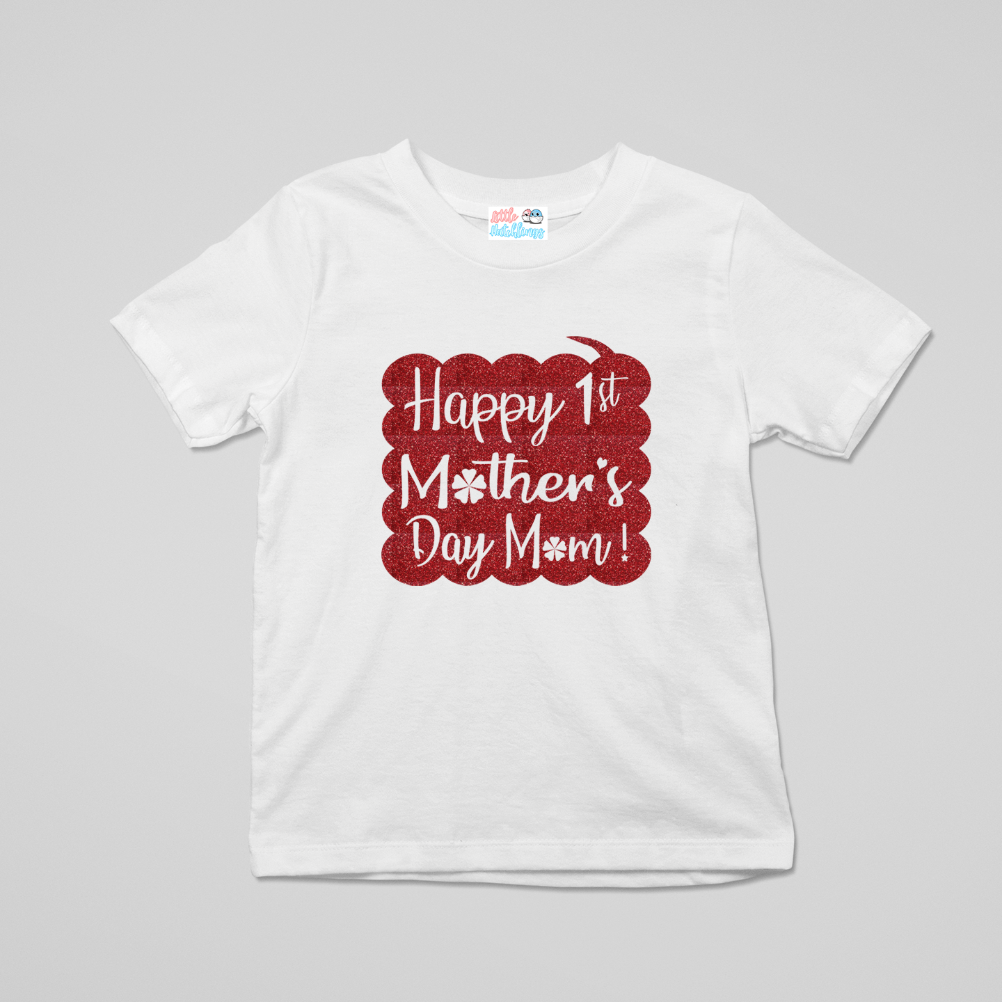 Happy 1st Mother's Day Glitter - WhiteOnesie / Romper / Tshirt
