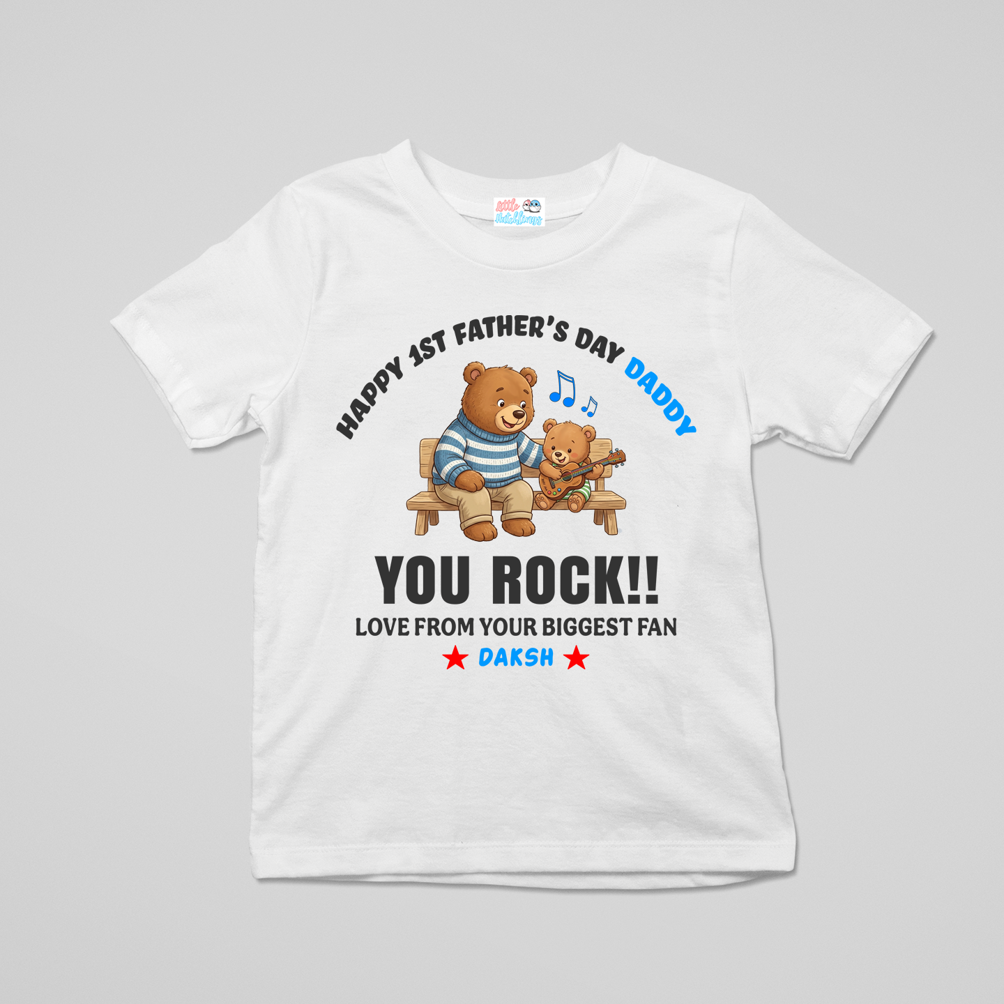 Happy First Father's Day - You Rock White