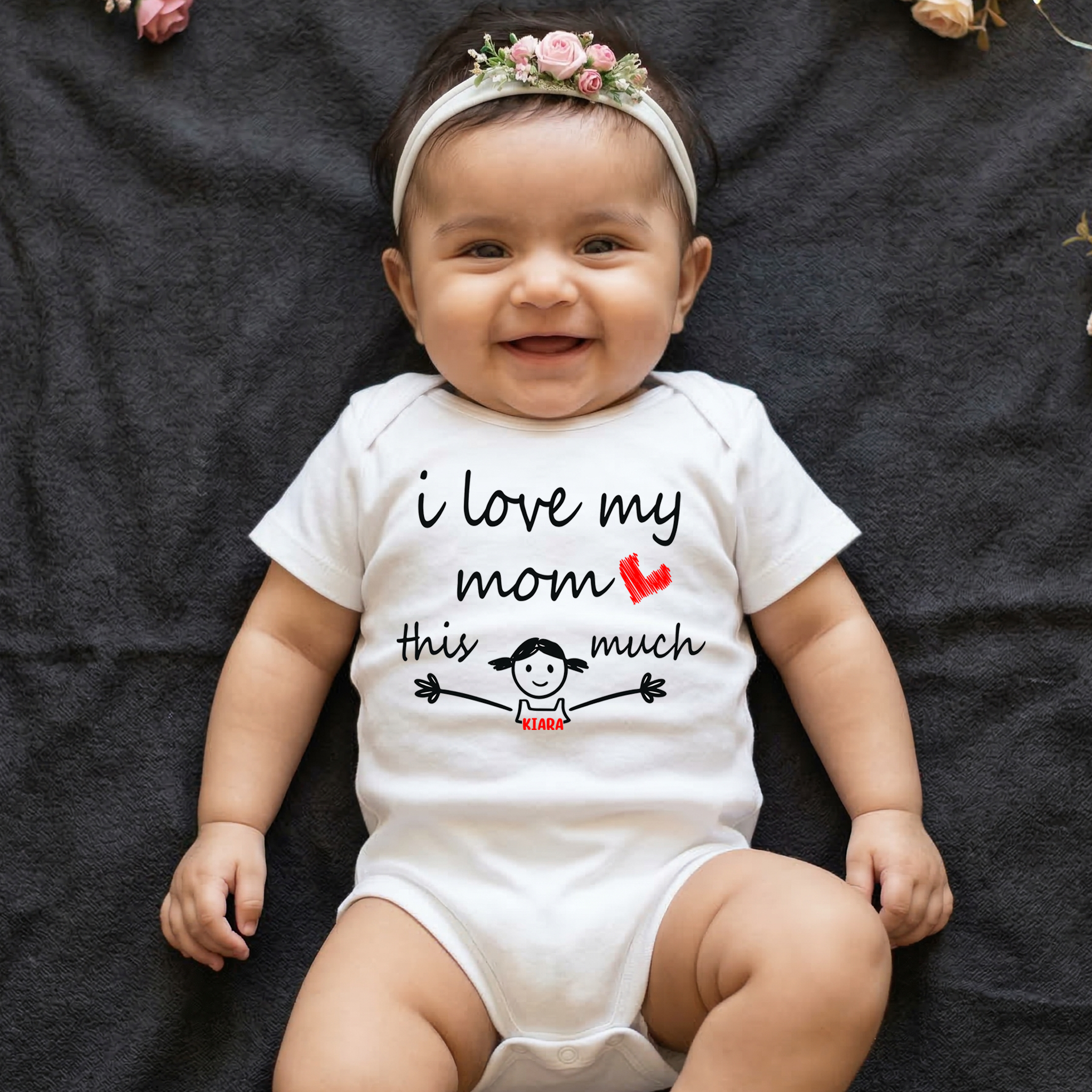 I love my mom this much (Girl - White)