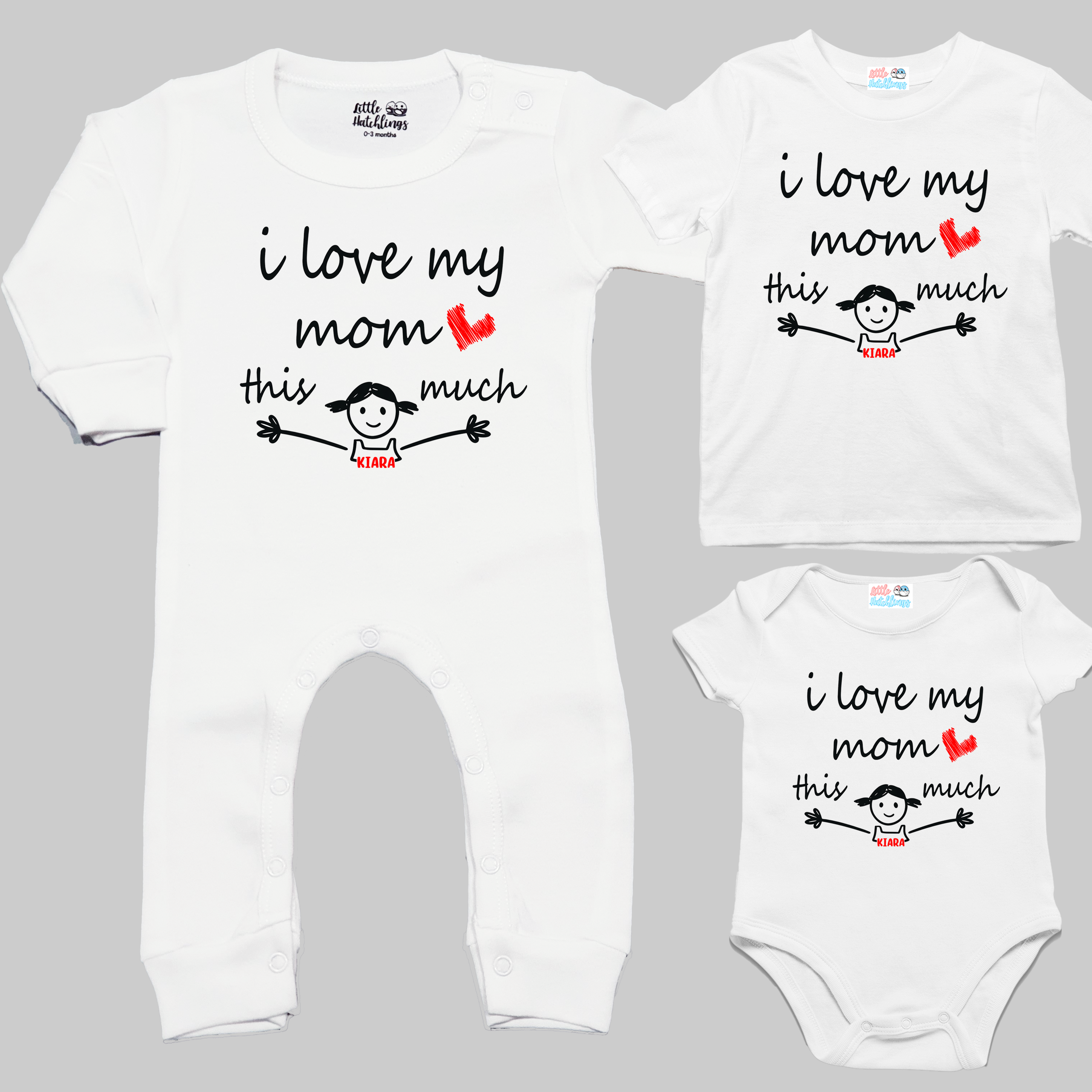 I love my mom this much (Girl - White)