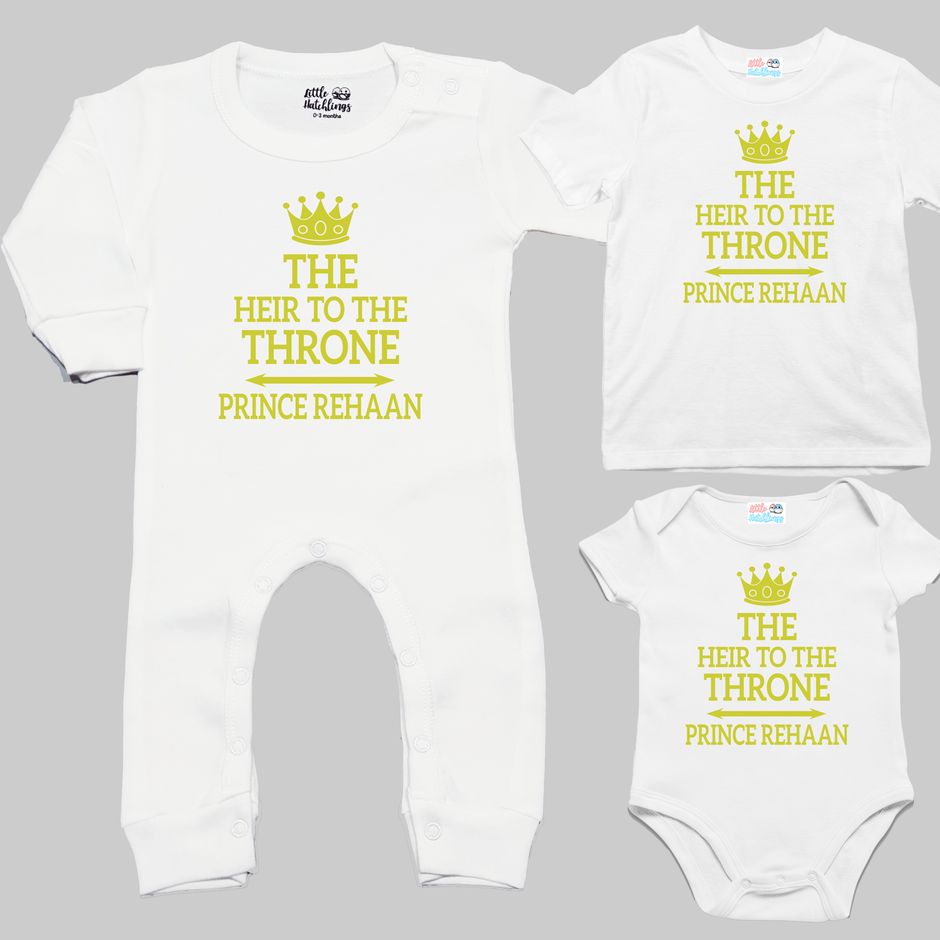 The King + The Heir With Name White Combo