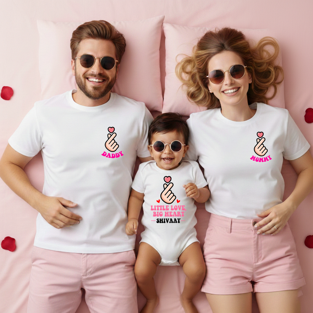 Little Love Big Heart Family Combo White