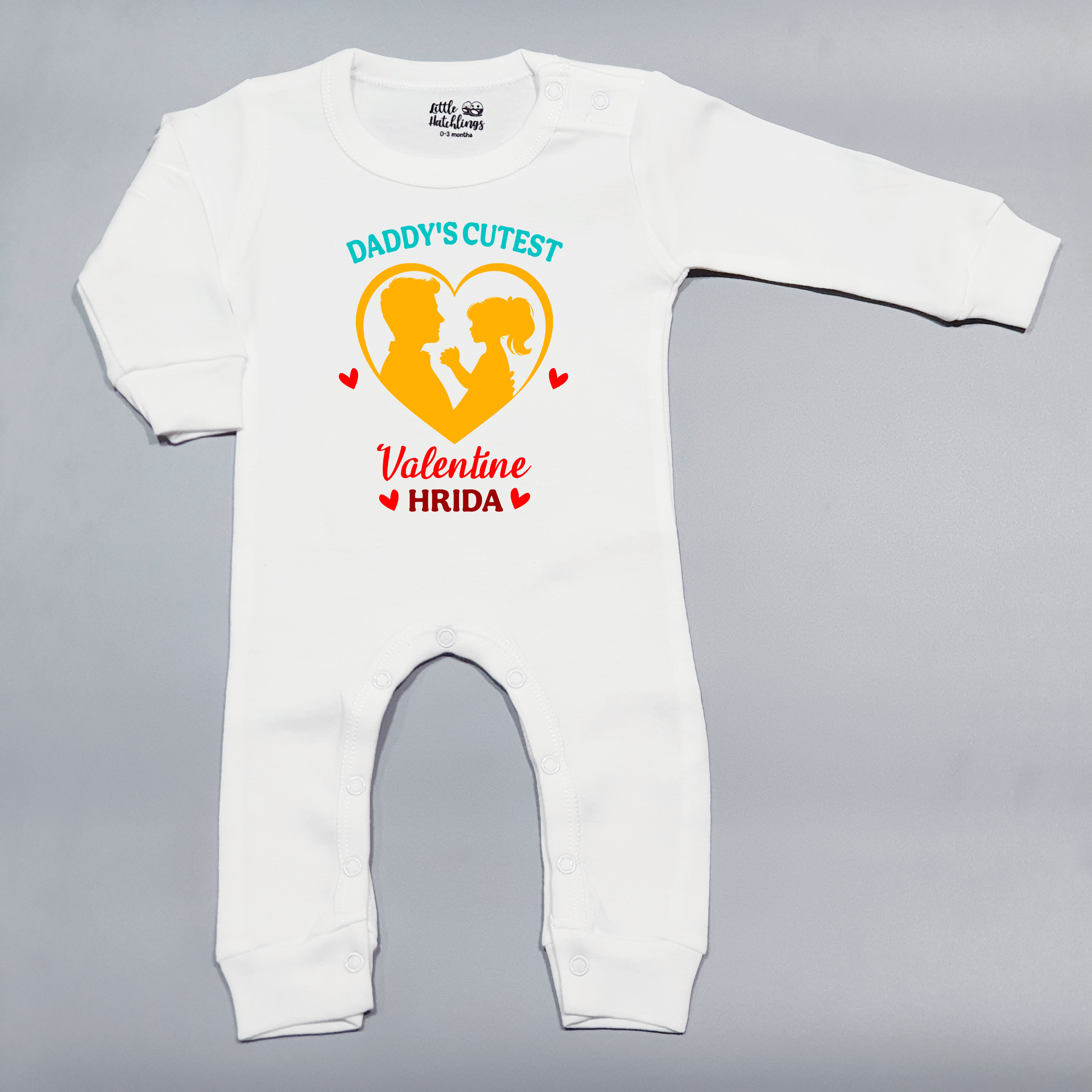 Dad Daughter Valentine's Combo White