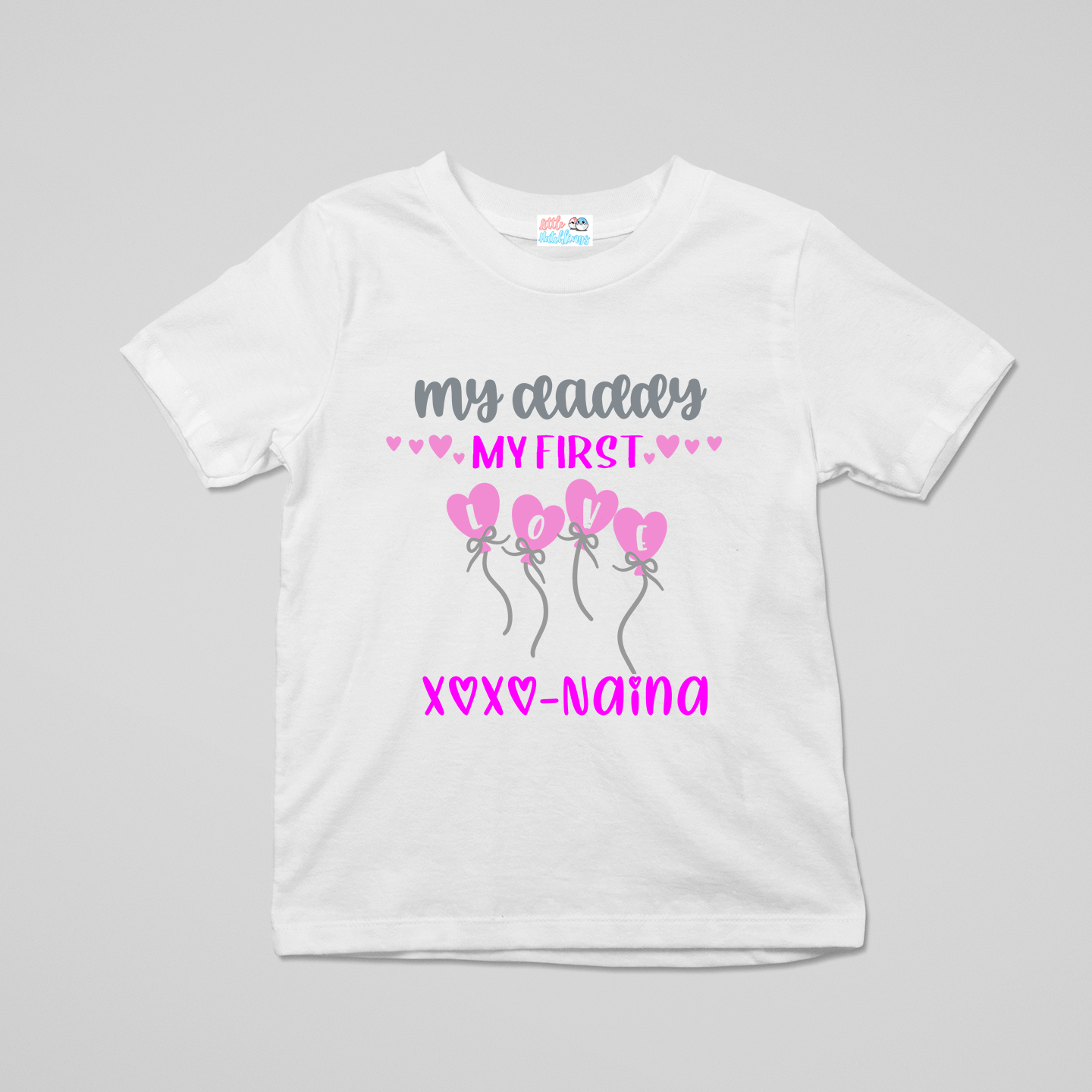 My Daddy My Love Name White Onesie / Romper / Tshirt