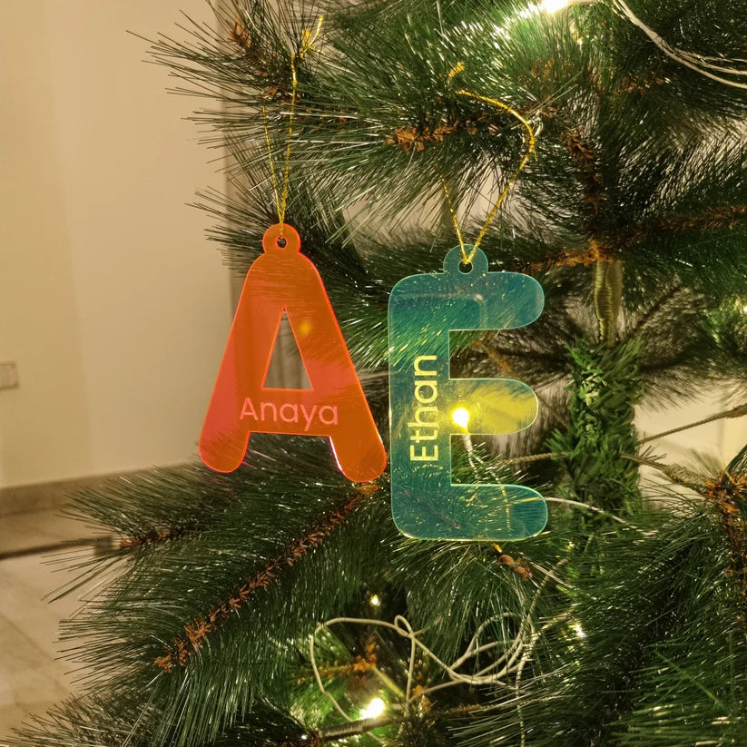 Personalised Flura Christmas Ornament - Initial