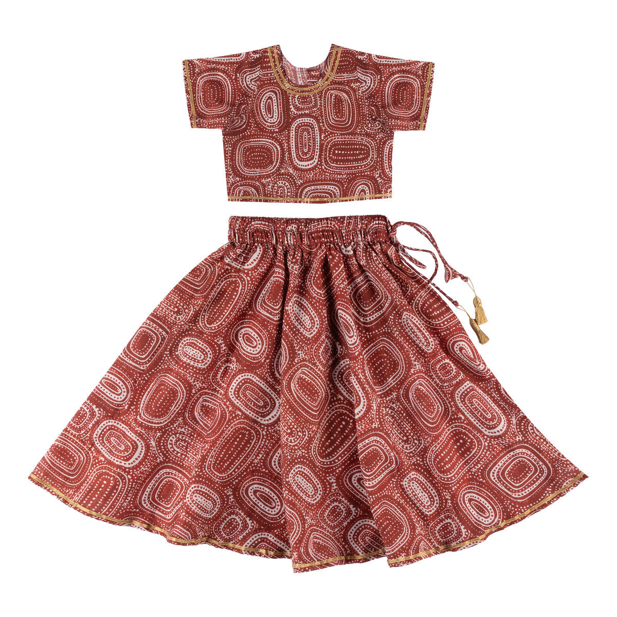 Cotton Lehenga Set (Gota Work)