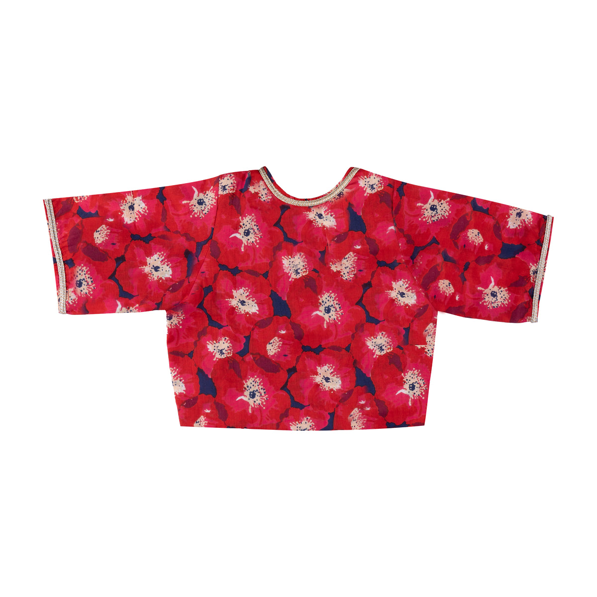 Cotton Lehenga Set (Gota Work) - Painted Poppies