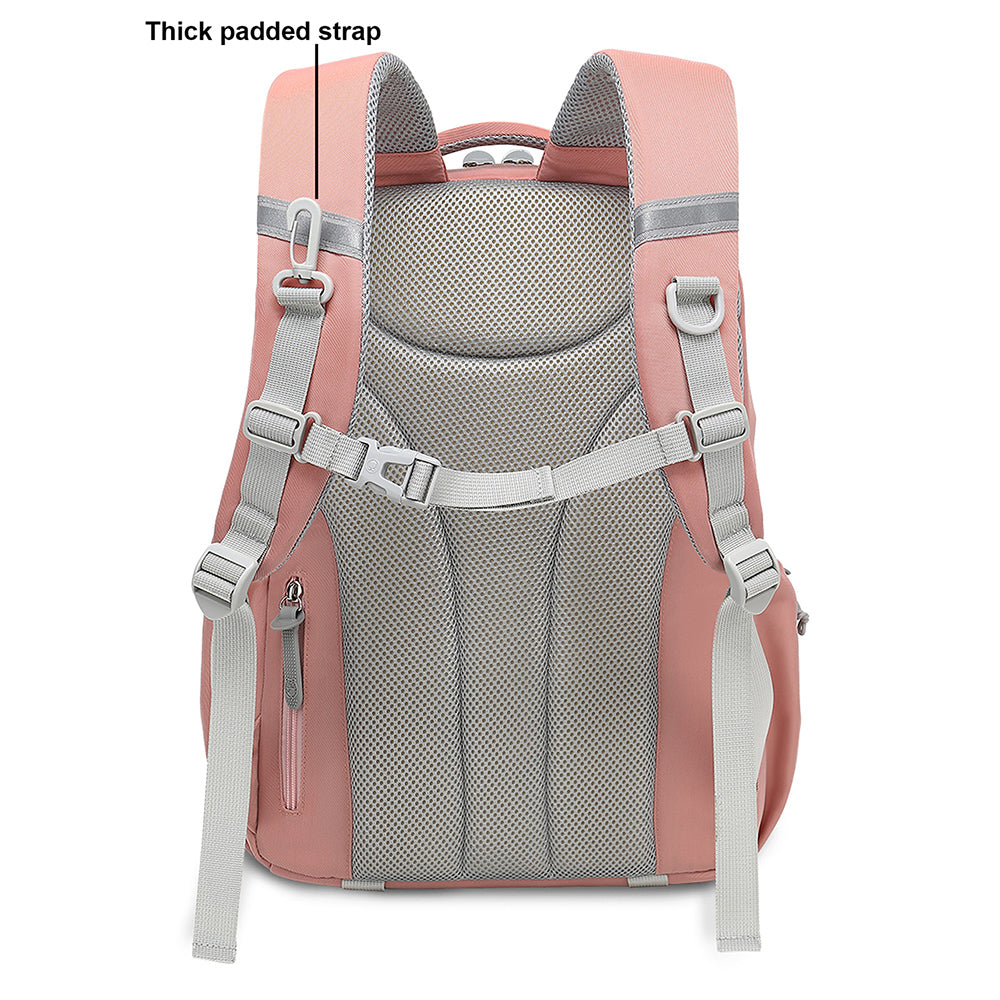 Peach 2 stripes Ergonomic School Backpack for Kids