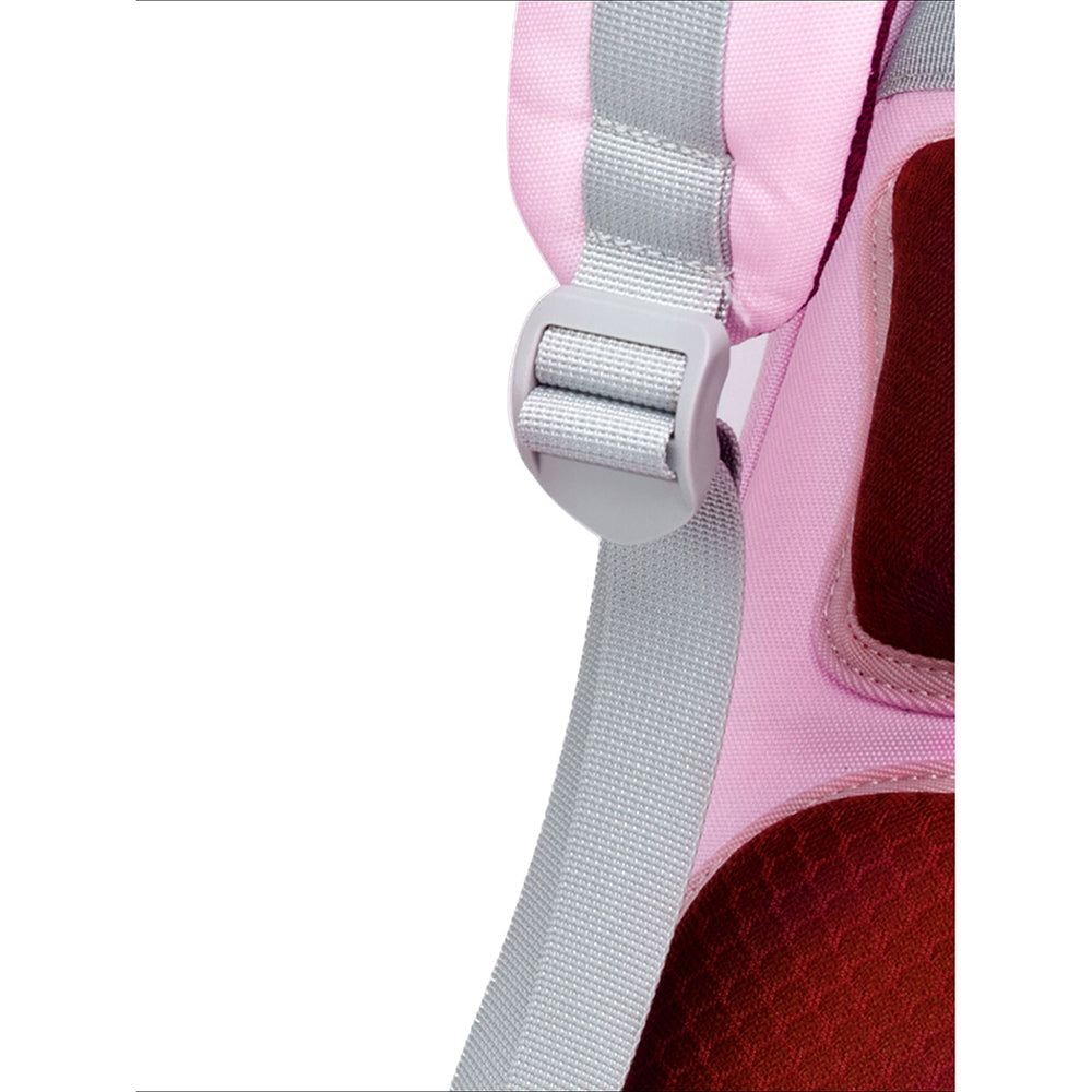 Pink & Maroon 3 stripes Ergonomic School Backpack for Kids.