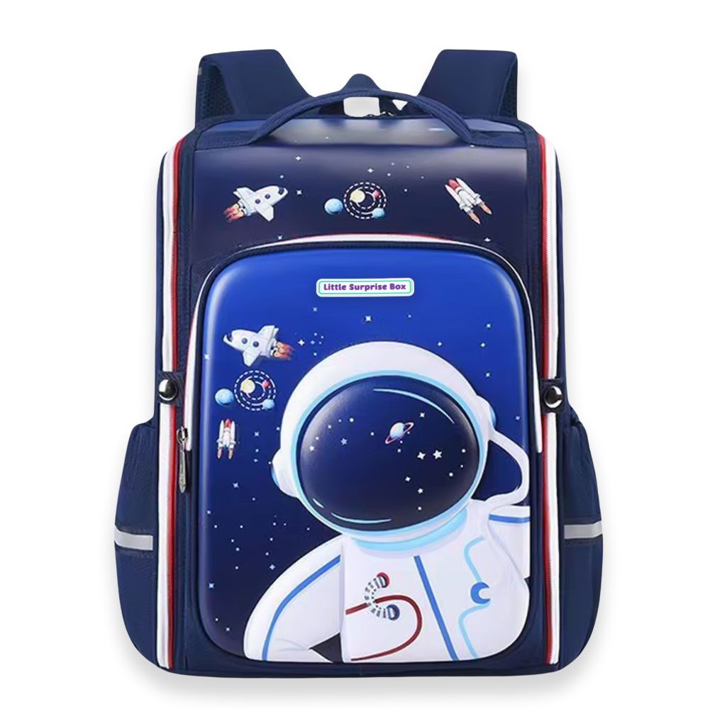 Shimmer Dotted Blue Astronaut School Backpack for Kids,5yrs - 8yrs