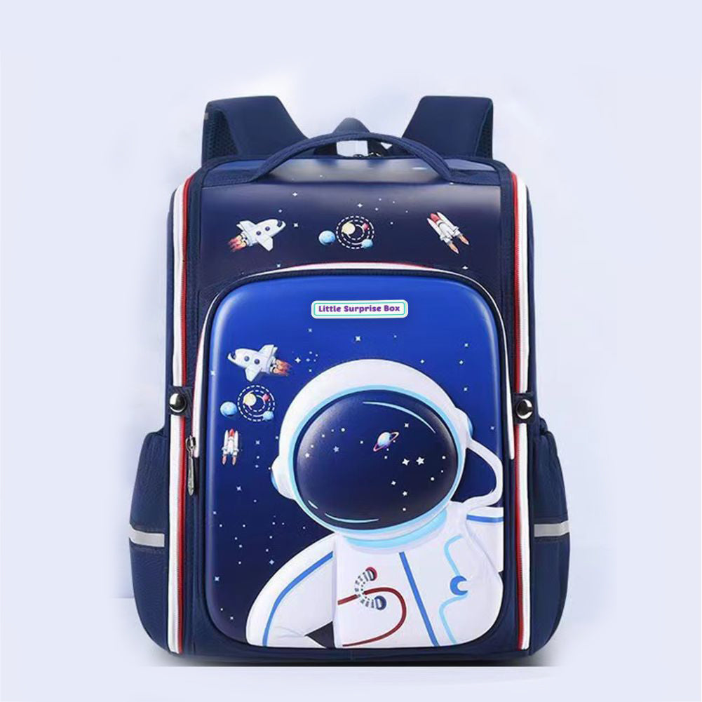 Shimmer Dotted Blue Astronaut School Backpack for Kids,5yrs - 8yrs
