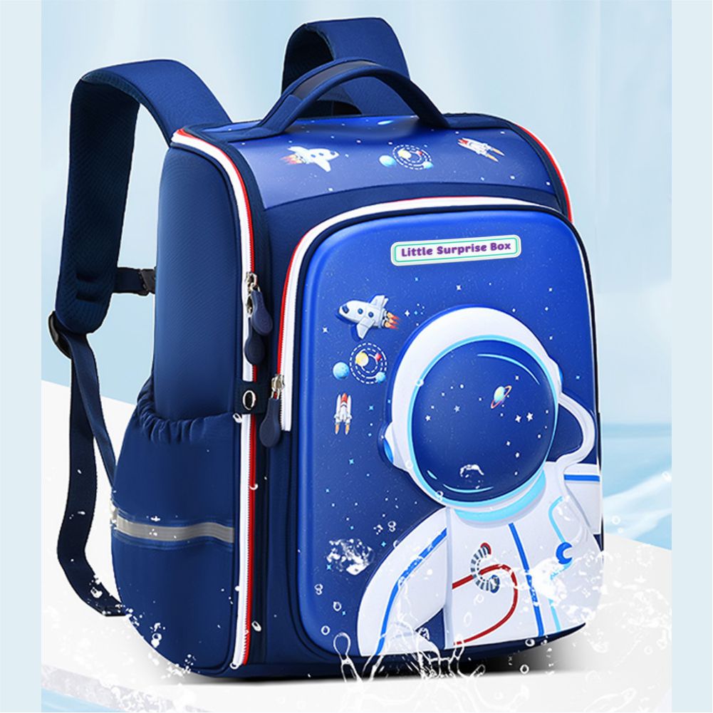 Shimmer Dotted Blue Astronaut School Backpack for Kids,5yrs - 8yrs