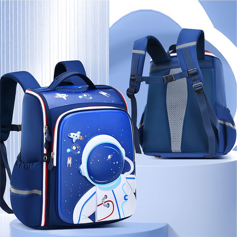Shimmer Dotted Blue Astronaut School Backpack for Kids,5yrs - 8yrs