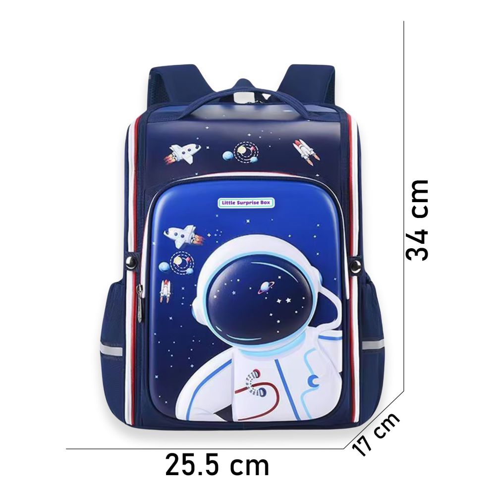 Shimmer Dotted Blue Astronaut School Backpack for Kids,5yrs - 8yrs
