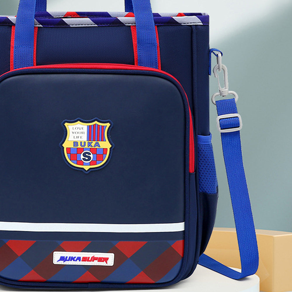 Little Surprise Box, Blue Soccer Theme Shoulder/Backpack Style Bag For Kids