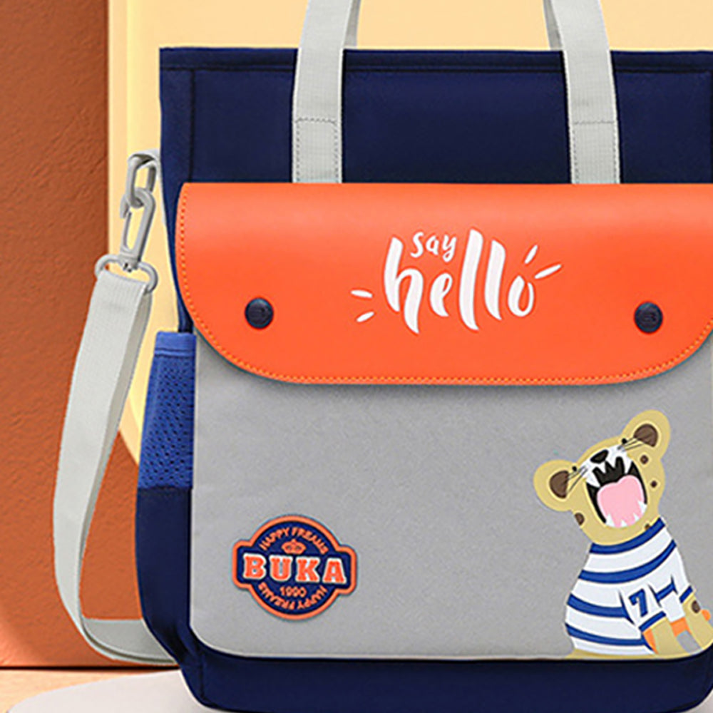 Little Surprise Box, Orange Tiger theme Shoulder/Backpack style Bag for Kids
