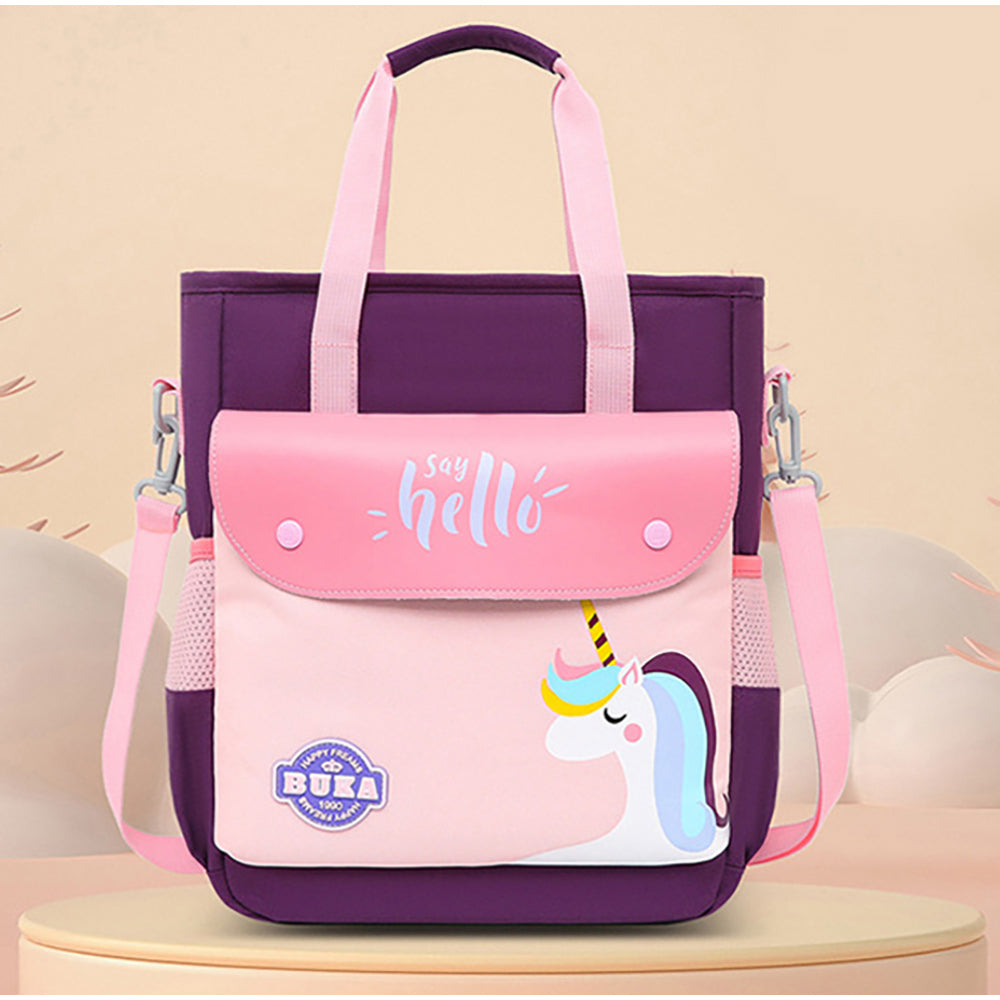 Little Surprise Box, Pink & Purple Unicorn theme Shoulder/Backpack Style Bag For Kids