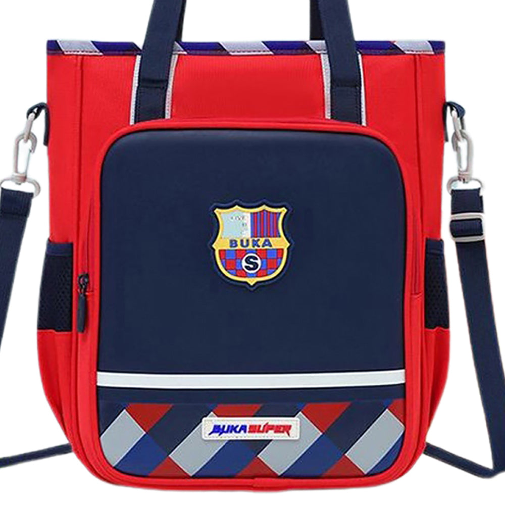 Little Surprise Box, Red Soccer Theme Dual Style Shoulder/Backpack Style Bag for Kids