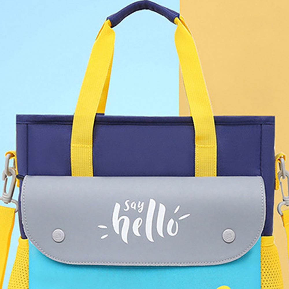 Little Surprise Box, Grey & Blue Tiger theme Shoulder/Backpack style Bag For Kids