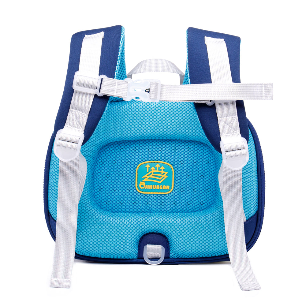 Little Surprise Box Derek The Dino 3D Light Weighted Ergo Backpack For Toddlers & Kids With Leash, Blue