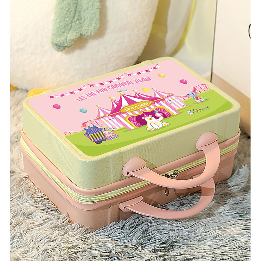 Little Surprise Box 21 Pcs Baby Pink Tiger Newborn Baby Girl/ Boy All Season Wear Gift Hamper With Suitcase