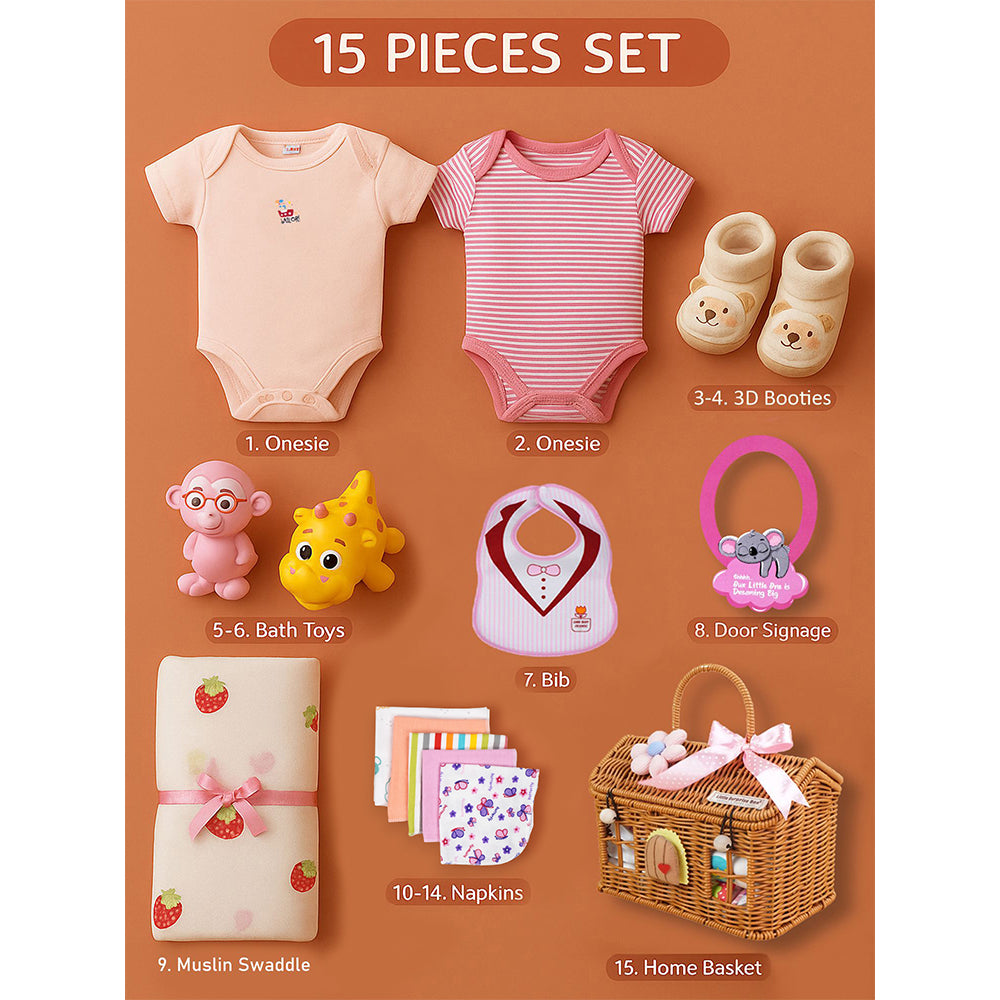 Pink Blessed Home 15 Pcs Blessed Home Newborn Hamper - image 3