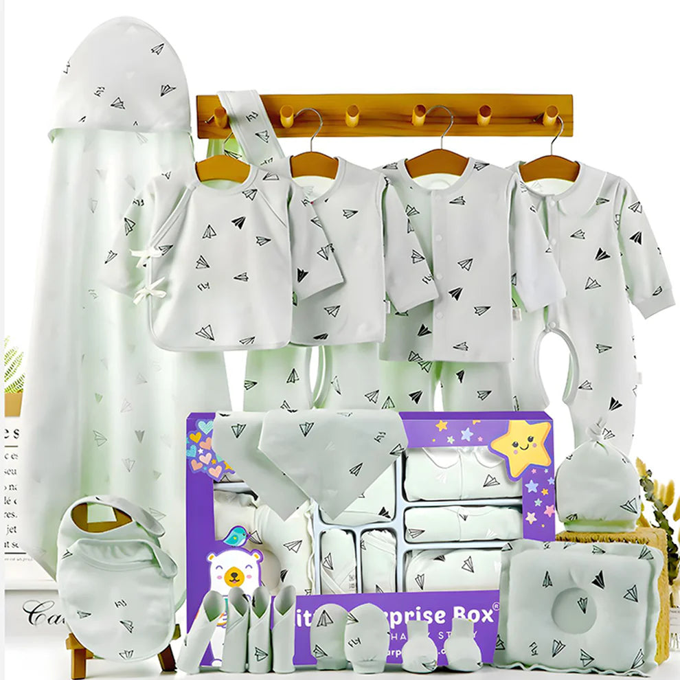 Newborn Baby Boy/Baby Girl 22 pcs Gift Box, Mint Green (0 - 12 Months)