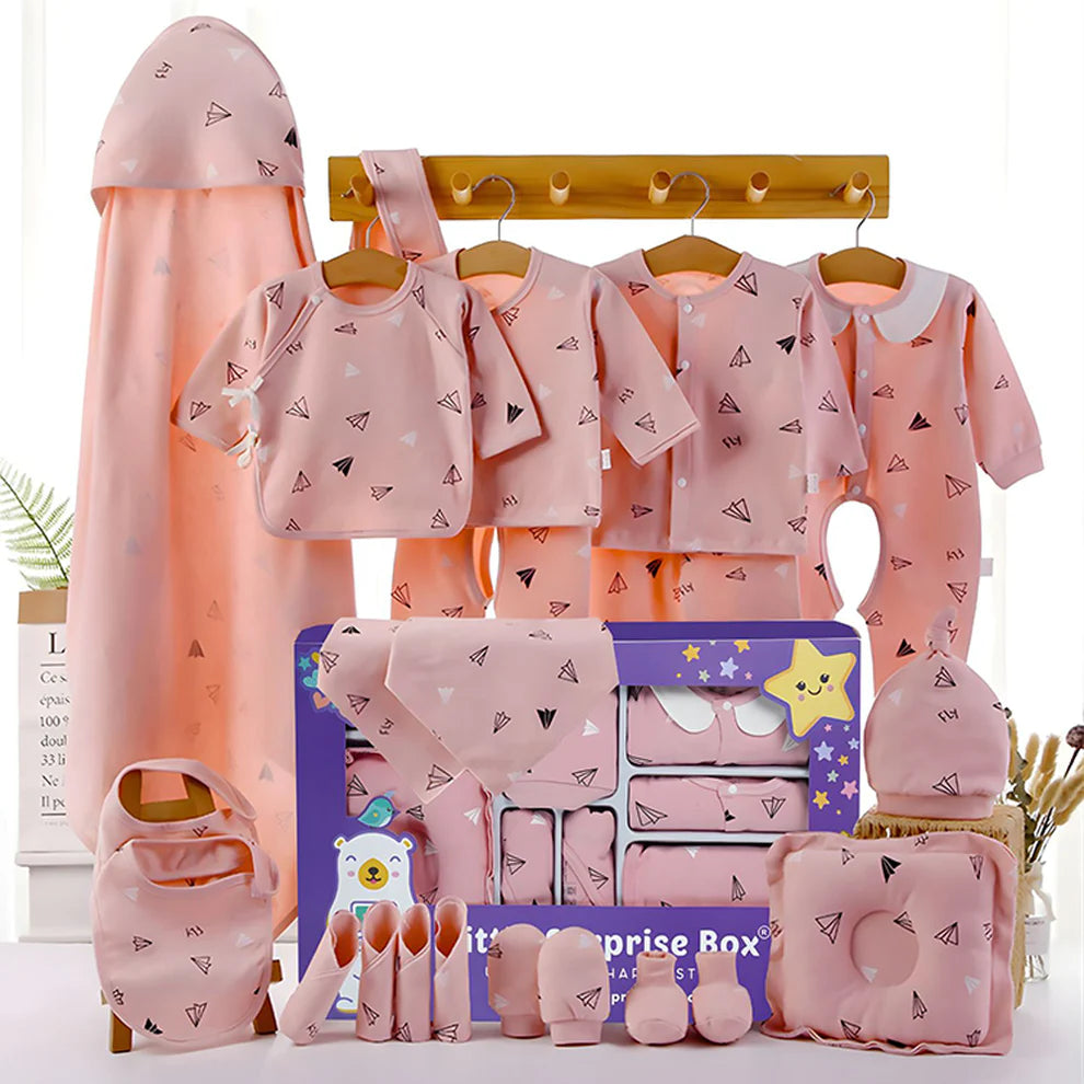 Newborn Baby Boy/Baby Girl 22 pcs Gift Box, Peach (0 - 12 Months)