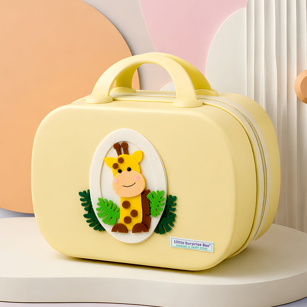 Little Surprise Box, 22 pcs small Bear Hamper for Newborn Baby Boy/ Baby Girl, All season wear hamper with Giraffe travel Suitcase , 0-12 months