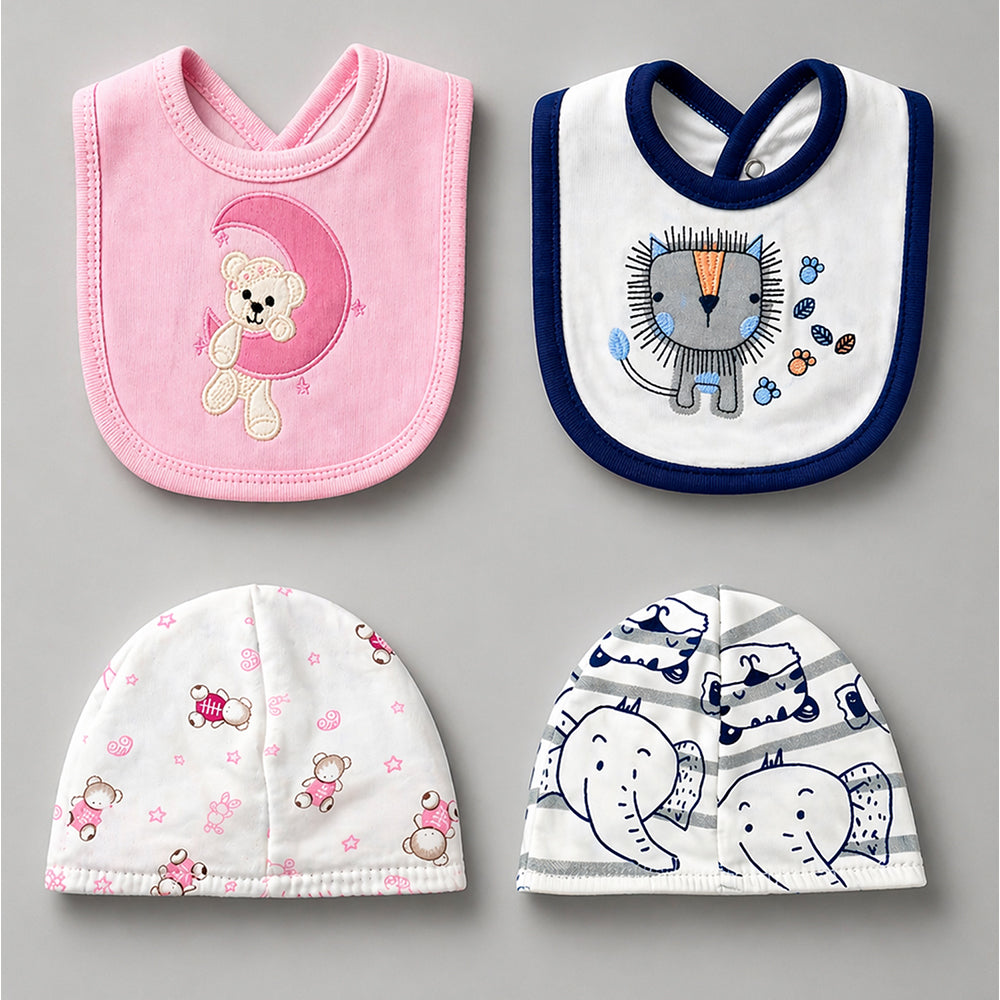 Little Surprise Box 25 pcs, Twin Boy & Girl White cane basket themed Newborn Baby Boy, All Season wear ,Gift Hamper set, 0-6 months