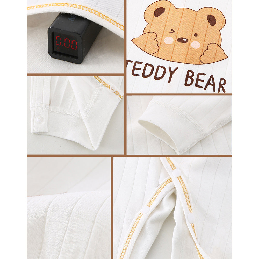 Little Surprise Box, 25pcs Cream Teddy Bear Collared Newborn Baby Hamper, Baby Boy/Baby Girl with Suitcase, 0-12 months