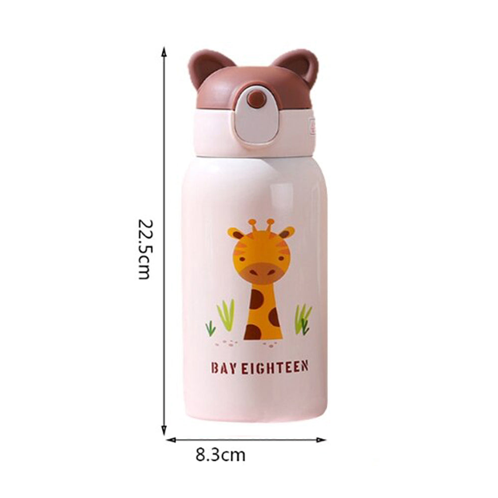 Little Surprise Box Stainless Steel Water Bottle With Matching Cover & Softtoy,Giraffe