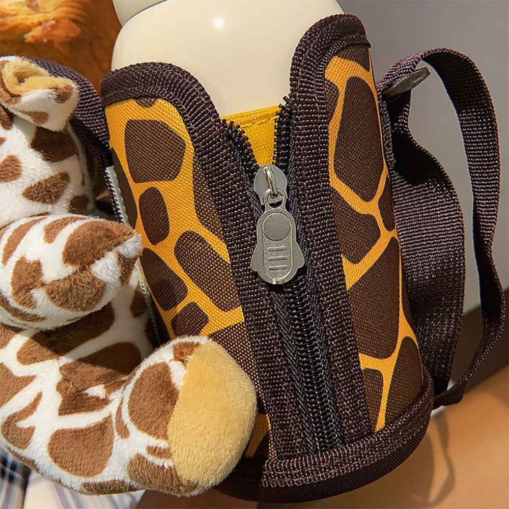 Little Surprise Box Stainless Steel Water Bottle With Matching Cover & Softtoy,Giraffe