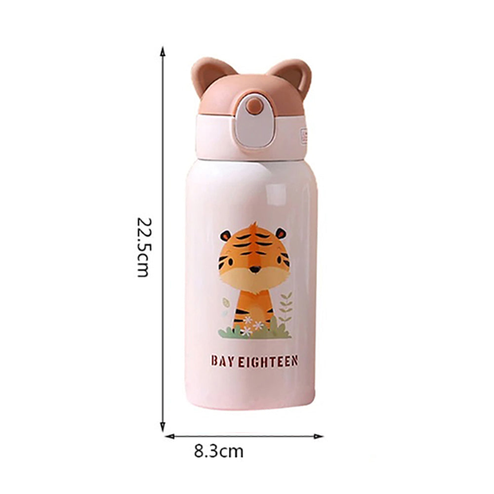 Little Surprise Box Stainless Steel Water Bottle With Matching Cover & Softtoy,Creamtiger.