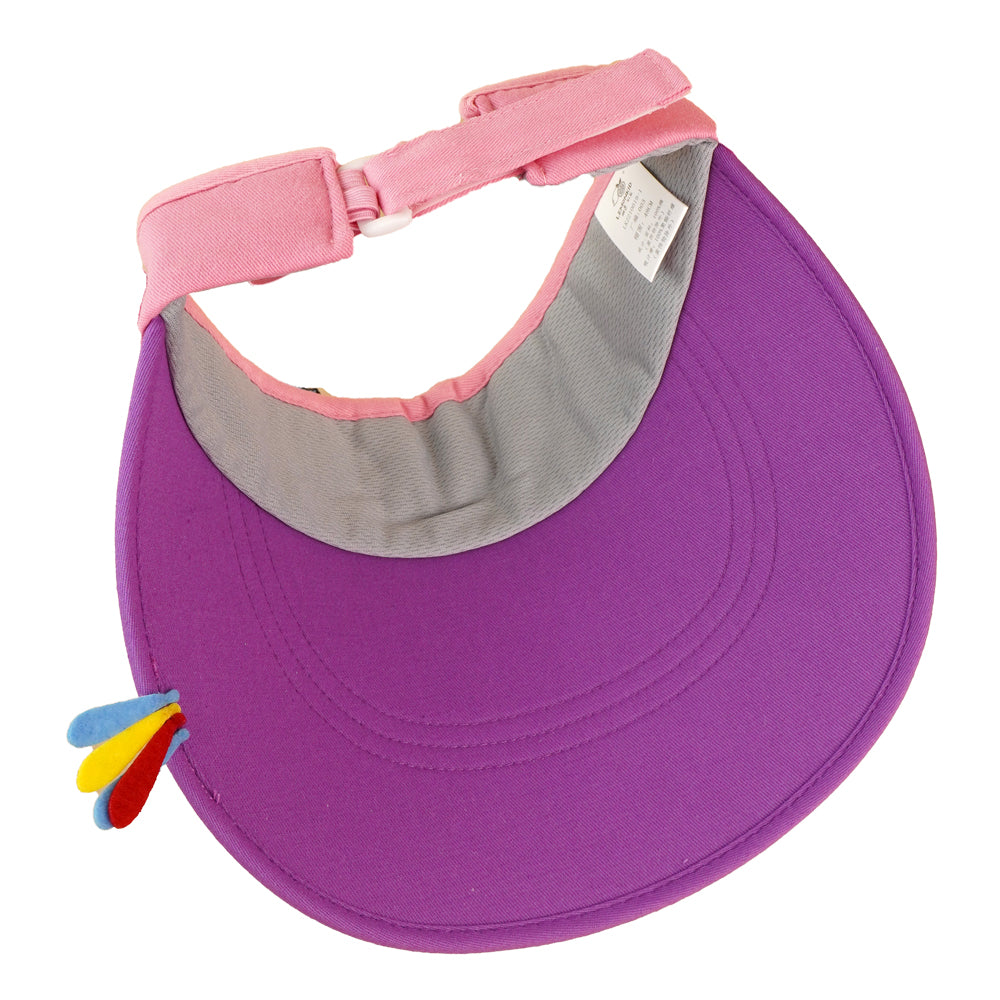 Little Surprise Box Cotton Purple Unicorn theme Visor Hat for Kids& Toddlers