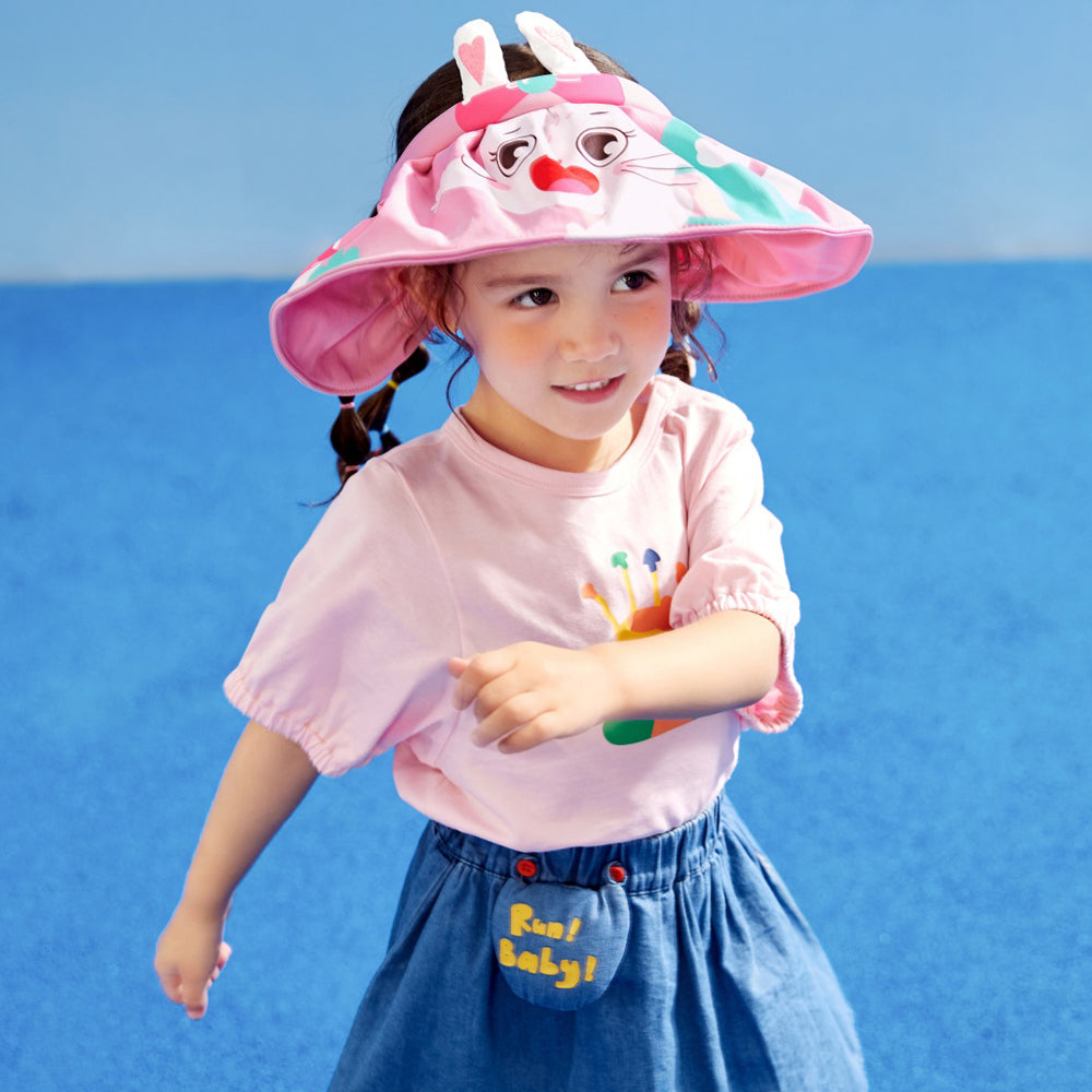 Little Surrpise Box Headband styled Pink Rabbit themed Visor Hat for Kids.