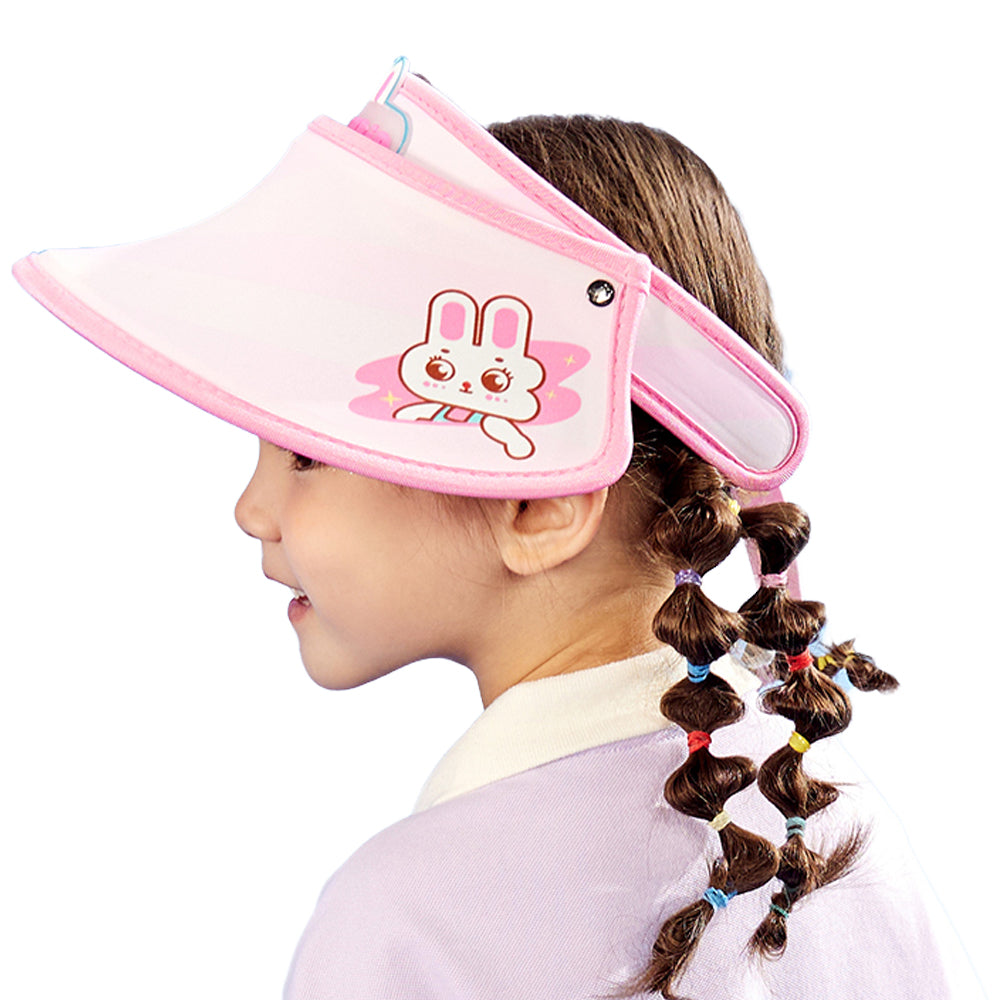 Little Surprise Box Pink Rabbit theme soft Fabric Visor Hat for Kids& Toddlers