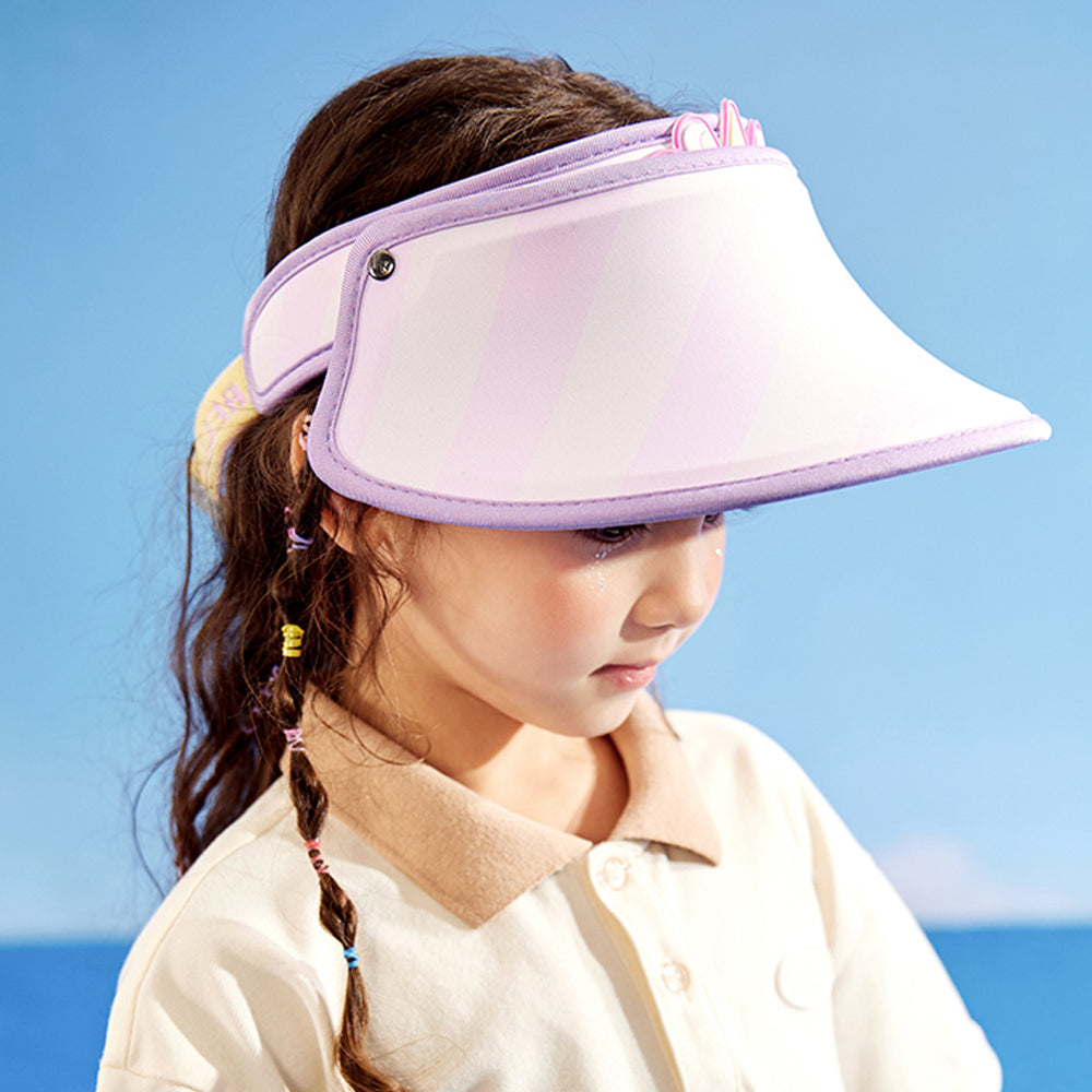 Little Surprise Box Lilac Unicorn theme soft Fabric Visor Hat for Kids& Toddlers