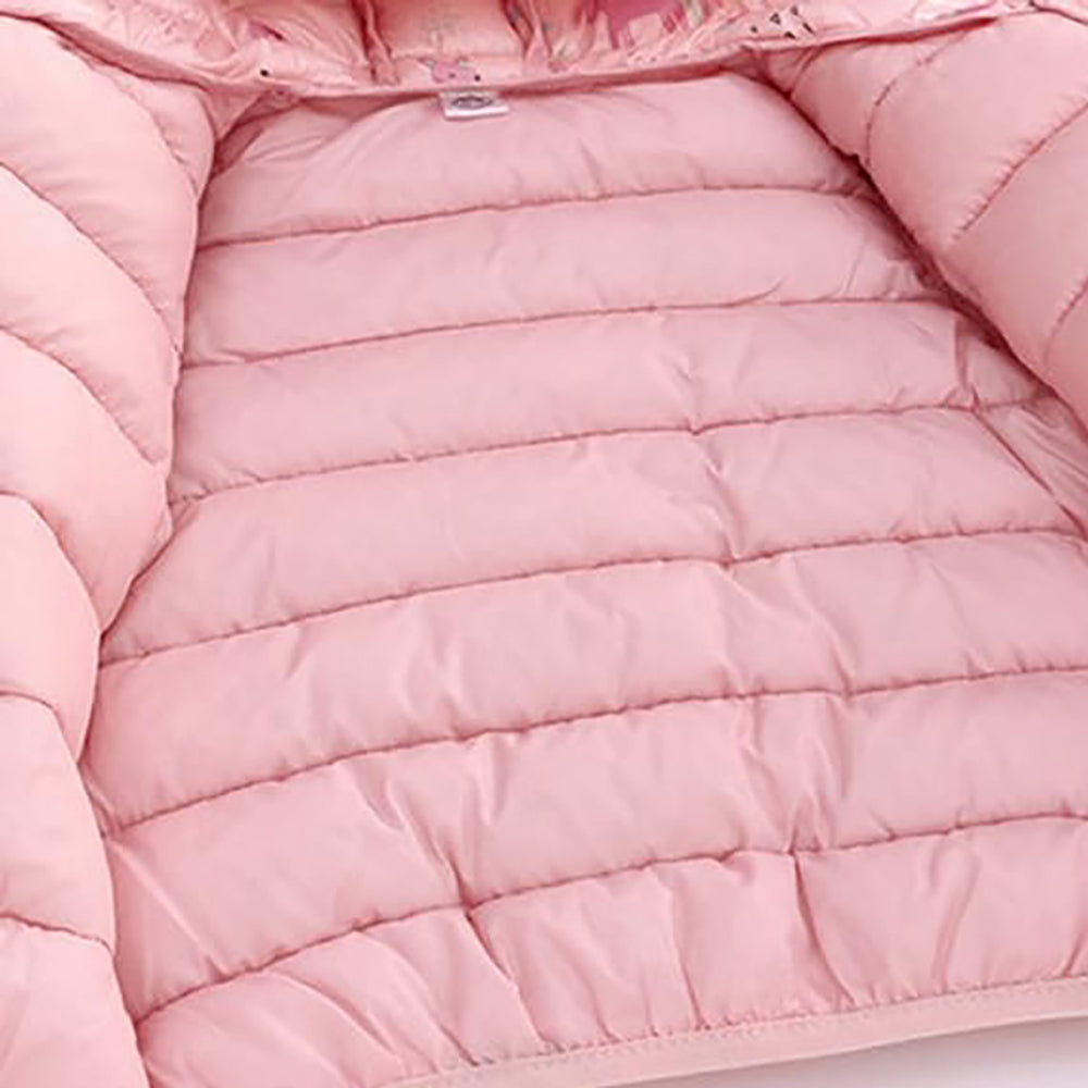 Little Surprise Box Pink Hoodie Style Dino theme Winter Jacket/ Warmer for Toddlers & Kids