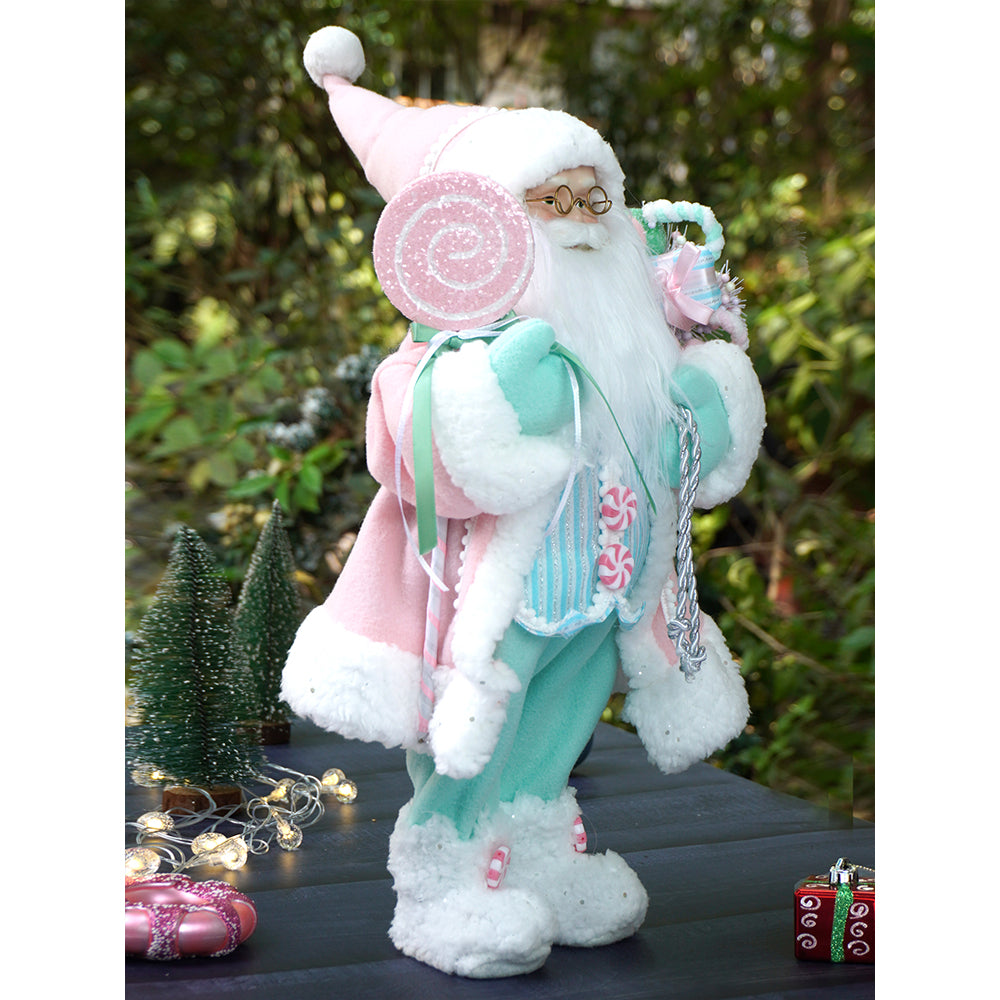 Little Surprise Box,20 Inches Pastel Candyland Self Standing Santa Christmas Table Décor And Christmas Décor