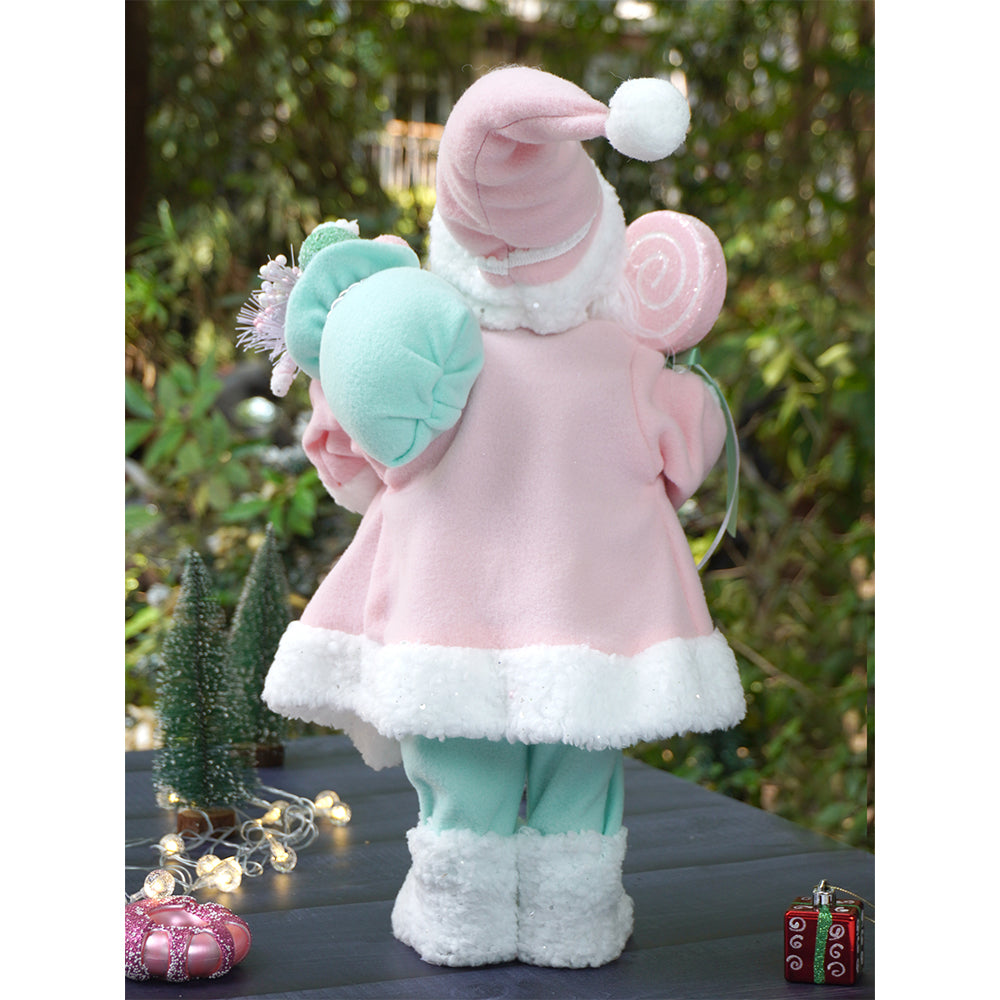 Little Surprise Box,20 Inches Pastel Candyland Self Standing Santa Christmas Table Décor And Christmas Décor