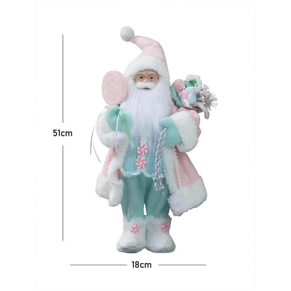 Little Surprise Box,20 Inches Pastel Candyland Self Standing Santa Christmas Table Décor And Christmas Décor