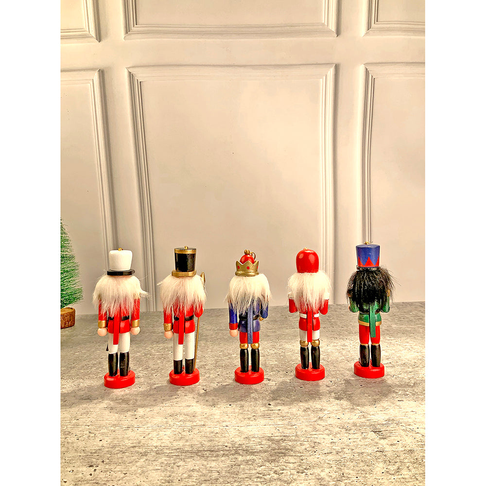 Little Surprise Box, Royal theme, set of 5 wooden Nutcrackers , Christmas Tree Ornaments