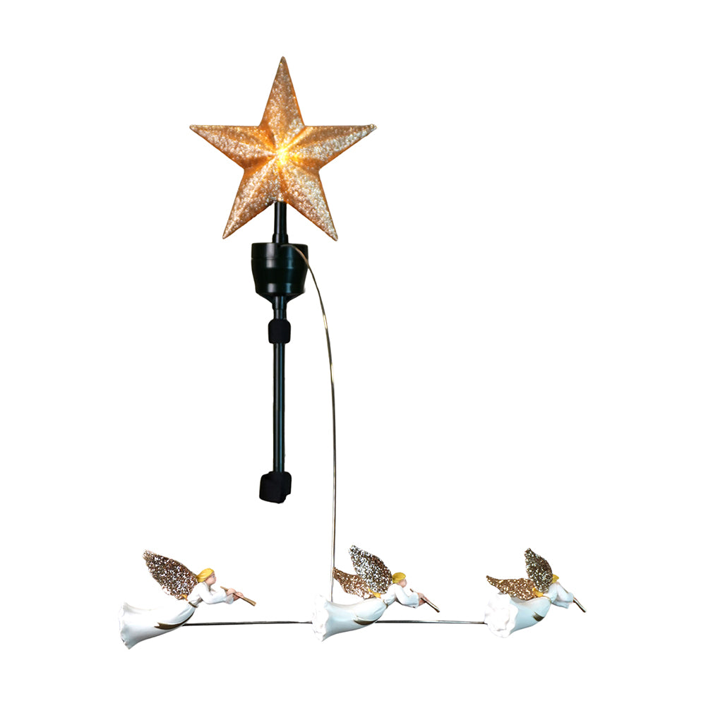 Little Surprise Box ,Three Angels Rotating Christmas Tree Animated Topper