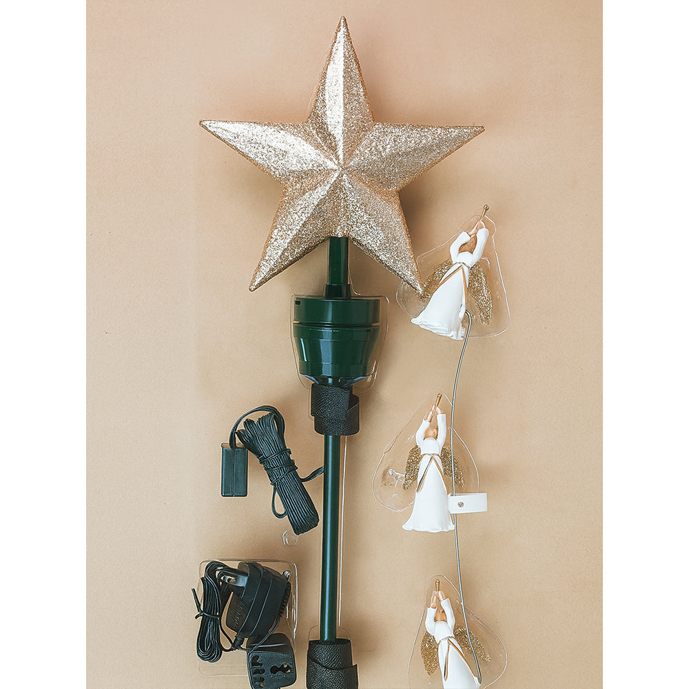 Little Surprise Box ,Three Angels Rotating Christmas Tree Animated Topper