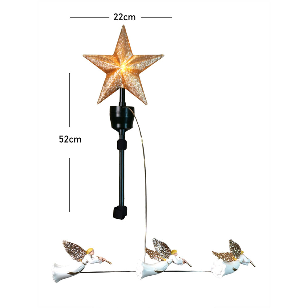 Little Surprise Box ,Three Angels Rotating Christmas Tree Animated Topper
