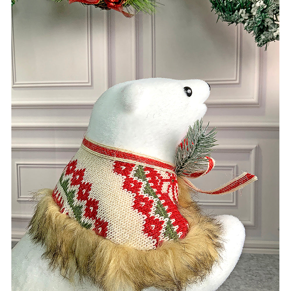 Little Surprise Box Snow Polar Bear, Christmas winterland Décor and Christmas Decoration - Big/ Medium