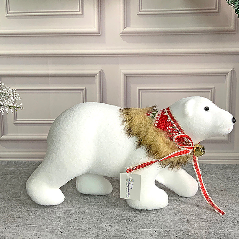 Little Surprise Box Snow Polar Bear, Christmas winterland Décor and Christmas Decoration - Big/ Medium