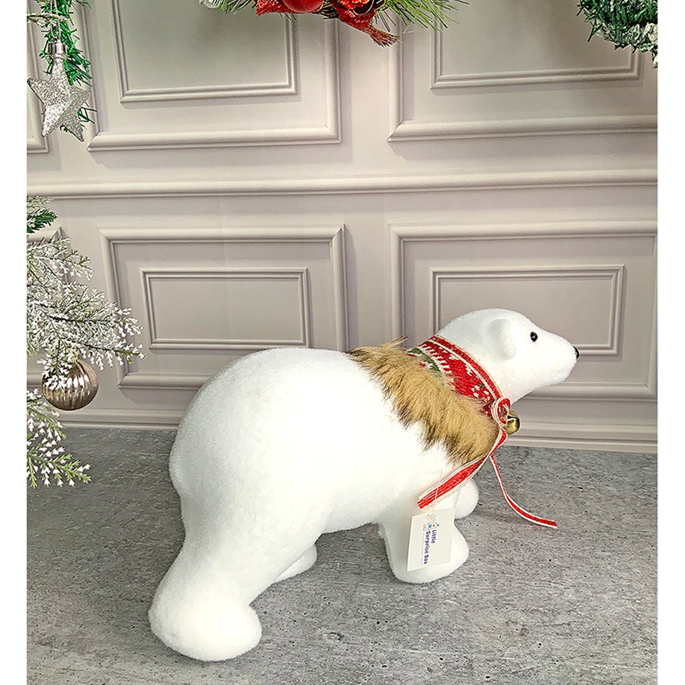 Little Surprise Box Snow Polar Bear, Christmas winterland Décor and Christmas Decoration - Big/ Medium